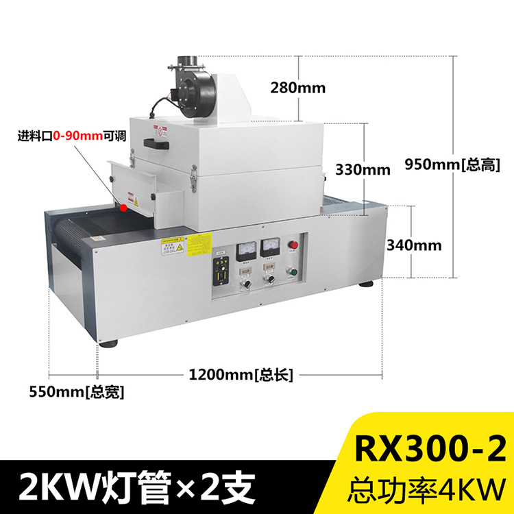 紫外线UV光固化机1/2/3/4/6kw桌面式小型UV机UV胶水油墨UV固化机