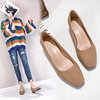 2024 Spring New Fang's head -shallow mouth single shoes female thick heels in the heel of retro grandma shoes wholesale shoes