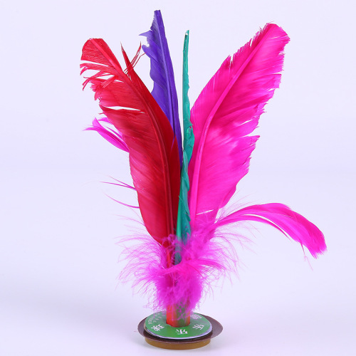 Wholesale feather shuttlecock competition designated large flower shuttlecock, durable kick shuttlecock, feather shuttlecock, colorful keys