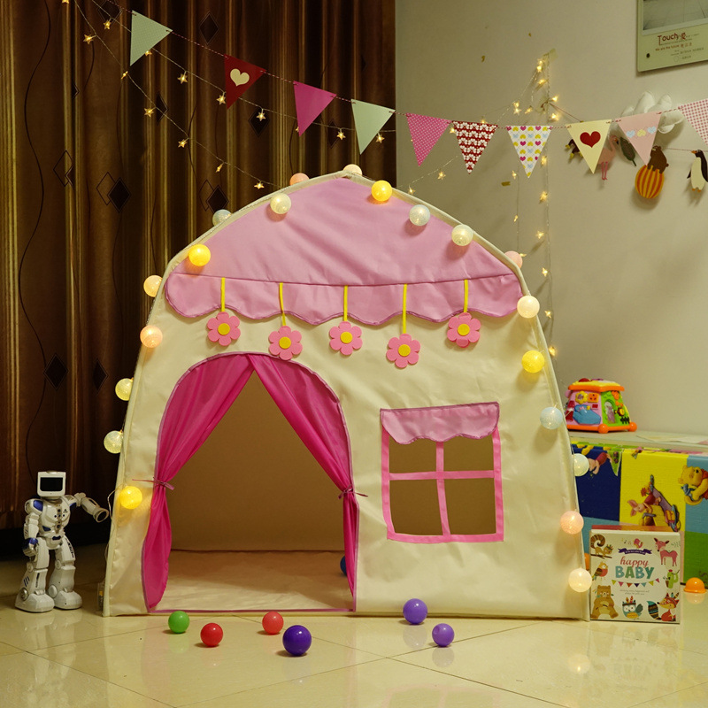 室内儿童帐篷宝宝游戏屋小花玩具小屋分床蚊帐过家家小房子可定制
