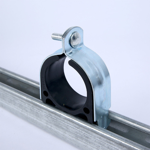 Quick-Release Zinc Plated Pipe Clamps, Metal Pipe Clip Straps with Shock Absorbing Pads, Thickened Pipe Clamps, Riding Pipe Clamps, Anti-Seismic Pipe Hangers