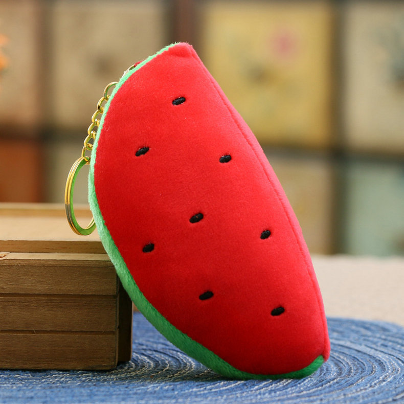 Fruit Pattern 1 Piece Cute Fruit Down Cotton Keychain