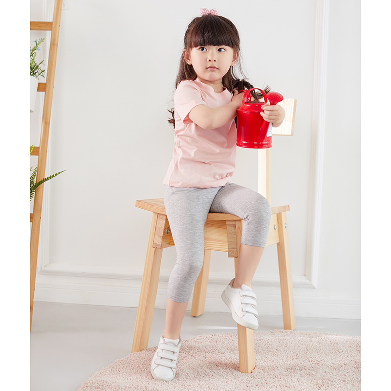 2020 Korean Edition A summer Boy pants wholesale Cropped Trousers girl Leggings modal Boy pants children Leggings