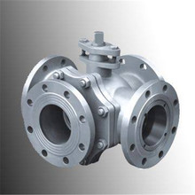 长春阀门经销商Q46F-16P DN15 不锈钢蒸汽式四通法兰球阀