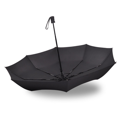 Fully automatic umbrella with printed logo, advertising umbrella, three-fold sunny umbrella, folding windproof sun umbrella set, gift umbrella