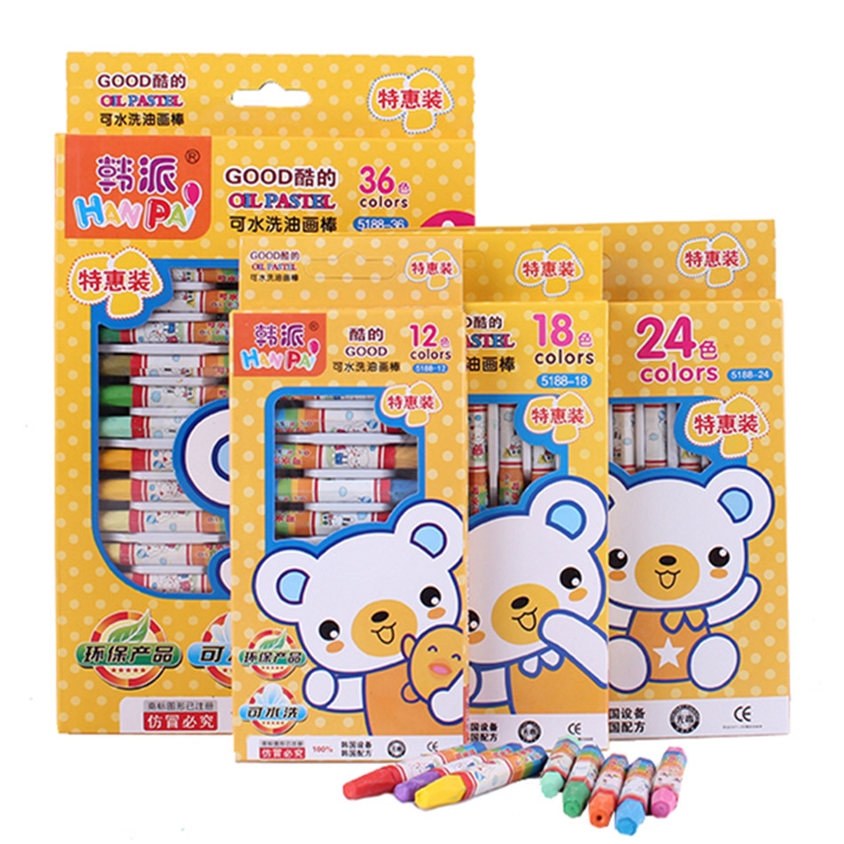 Crayones de Pintura Lavables para Niños 24/36 Colores para Jardín de Niños