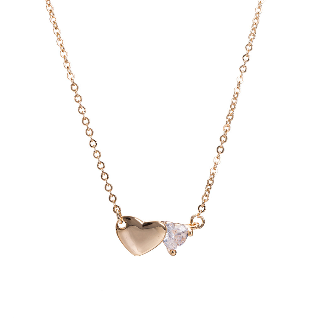 Brand copper necklace with zircon
