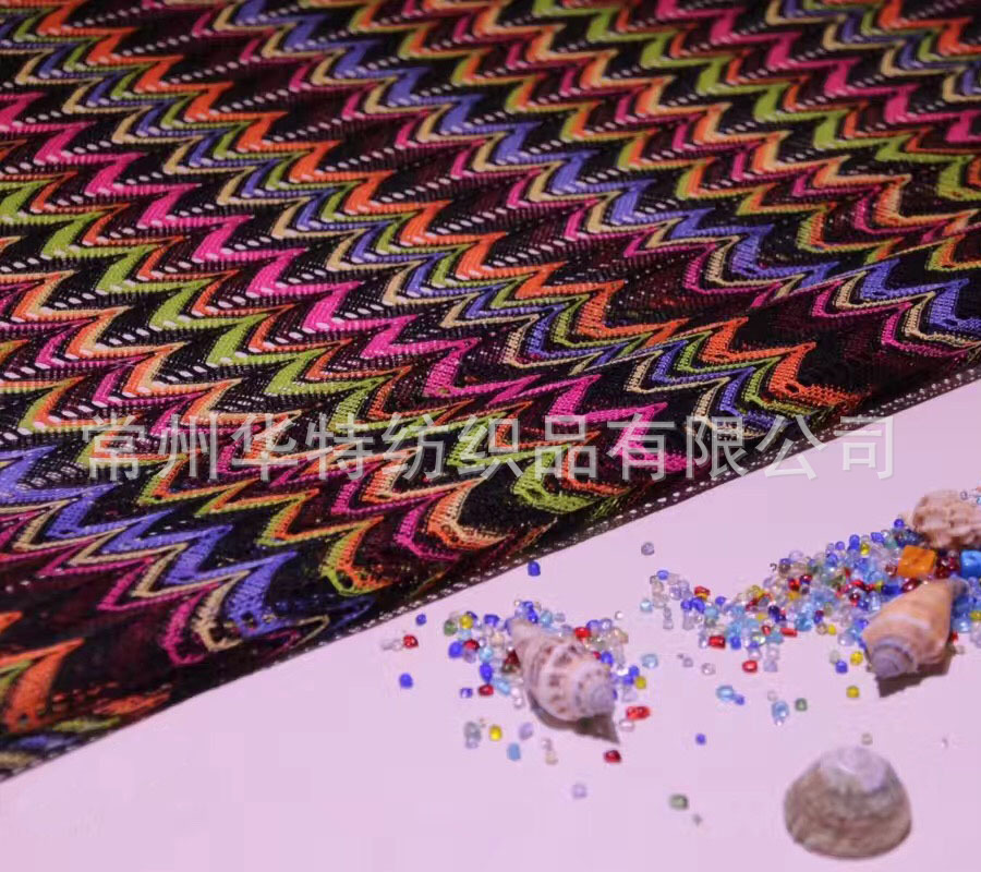 厂家直销 经编针织提花 色织网布 提花网布 针织面料 网布