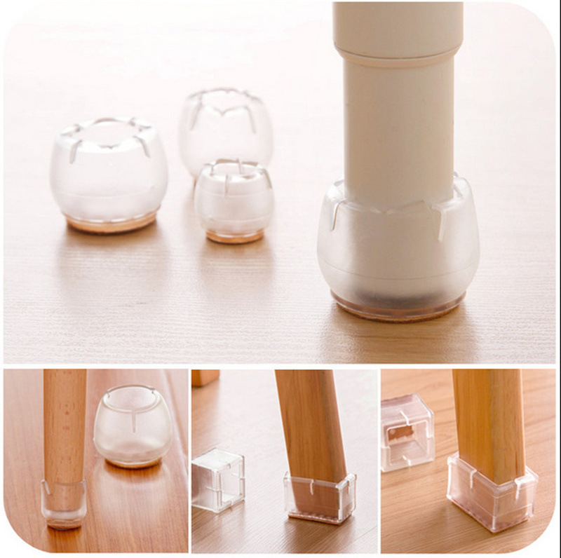 防滑硅胶桌脚垫 加厚桌椅脚套 桌子脚保护垫 椅子腿保护套|ru