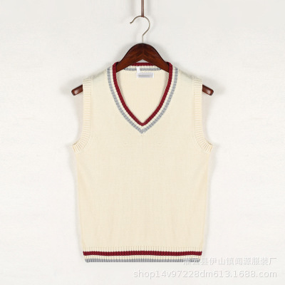 (2개) 두꺼운 V 넥 풀오버 울 조끼 남자 플러스 사이즈 민소매 스웨터 조끼 여자 대학 스타일 양모 니트 웨이스트 코트 퓨어 코튼