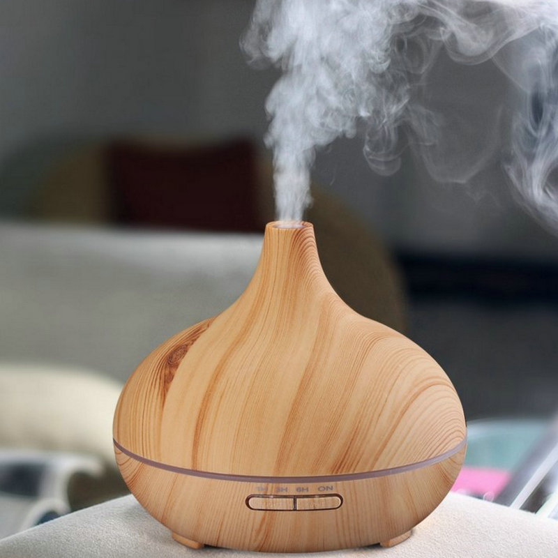 Wood grain aroma diffuser humidifier wit...