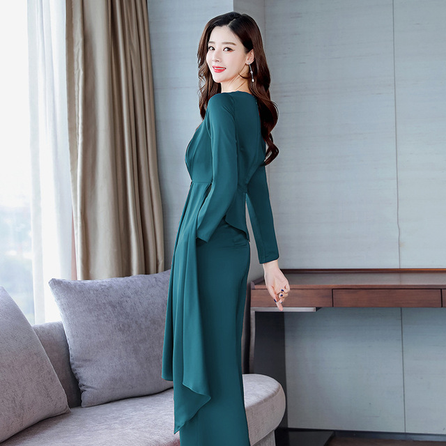 Goddess Style High-waist and Broad-legged Trousers Suit