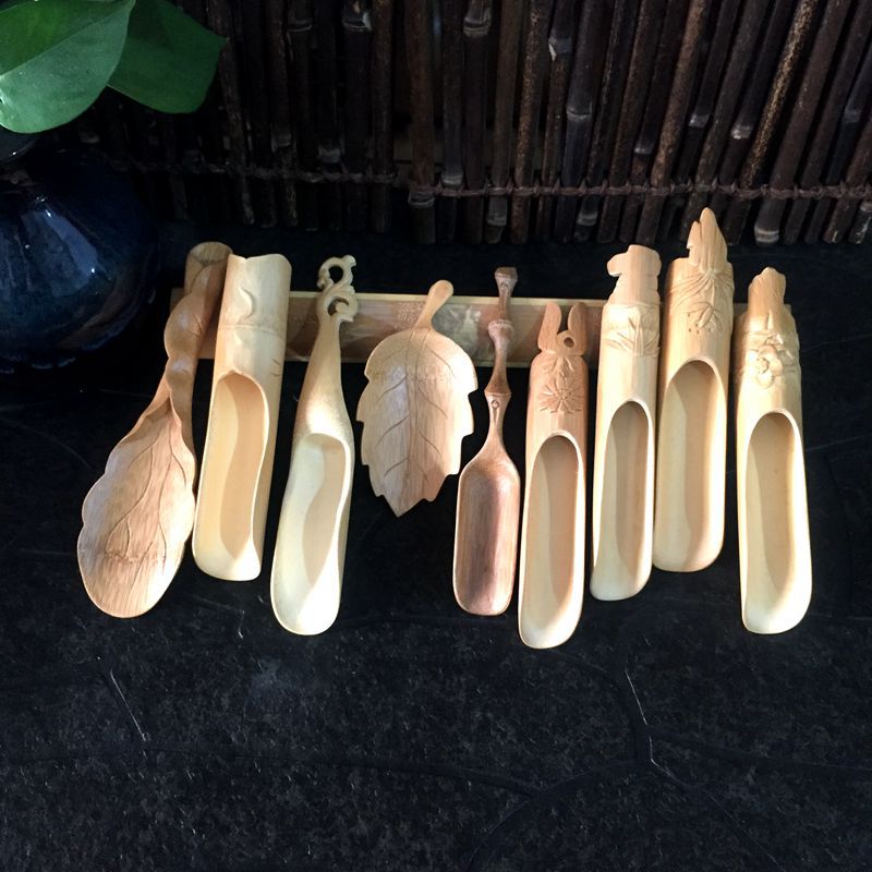 Manufactor Direct selling Bamboo Cha cha natural manual China Bamboo wind Cha cha Retro carving Lotus leaf tea Tea ceremony parts