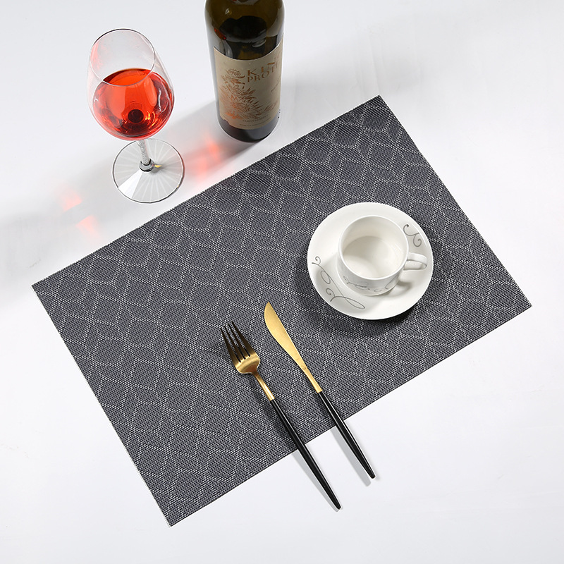 厂家直销特斯林西餐垫 酒店防滑隔热餐桌垫欧式方形PVC西餐垫批发详情图6