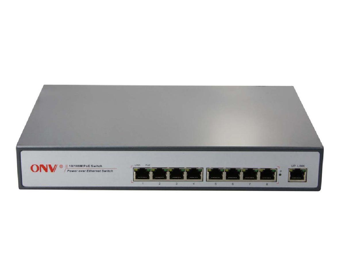 光网视8+1口百兆以太网POE供电监控交换机内置电源ONV-POE31008PN