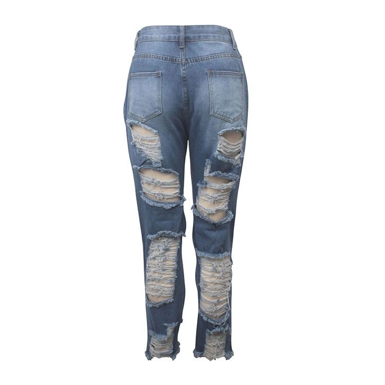 Washed Non-Elastic Straight Pants Jeans NSWL68438