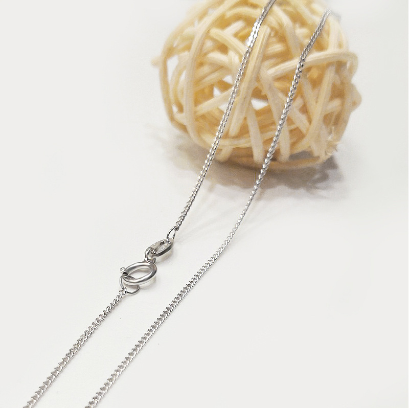 Solid Color Pattern Women's Gender 925 Sterling Silver Plating Solid Color Necklace