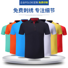 企业白领保罗polo衫定制印制男女短袖工衣文化衫工作服T恤印logo