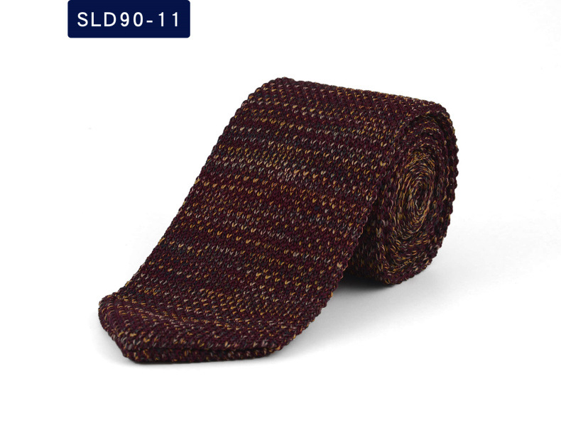 Knitted Tie Men's Jacquard British 7cm Arrow Shaped Wool Tie Stripe_voghion.com