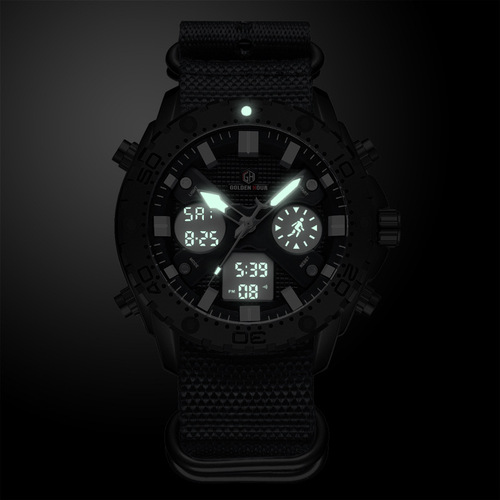 Official Factory Direct Selling New Cross-Border Dual-Core Sport Quartz Watch Waterproof Multi-Function Men's Watch Wholesale