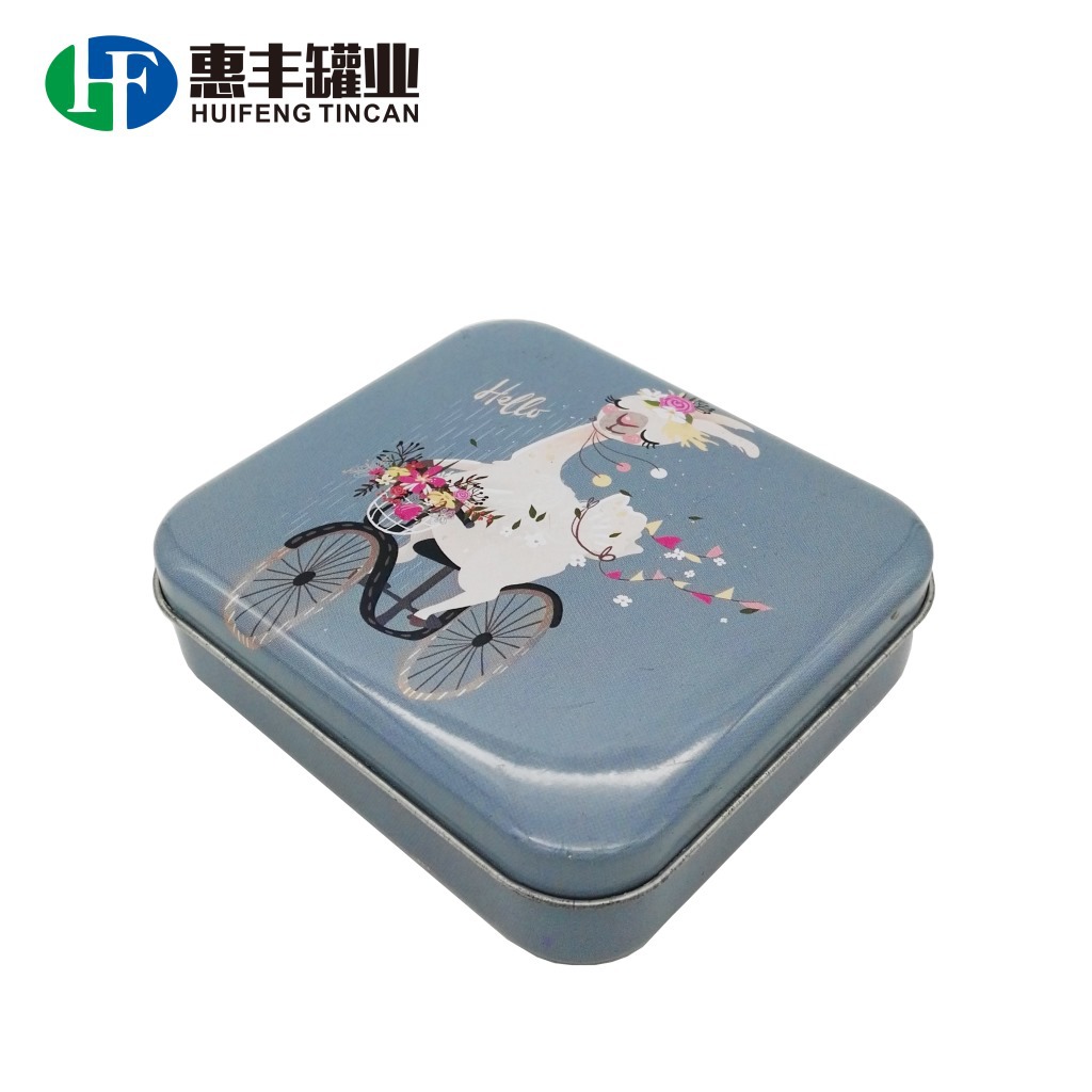 tin box100*90*28MM翻盖连体小铁盒润喉糖果铁罐刀具礼品收纳铁盒