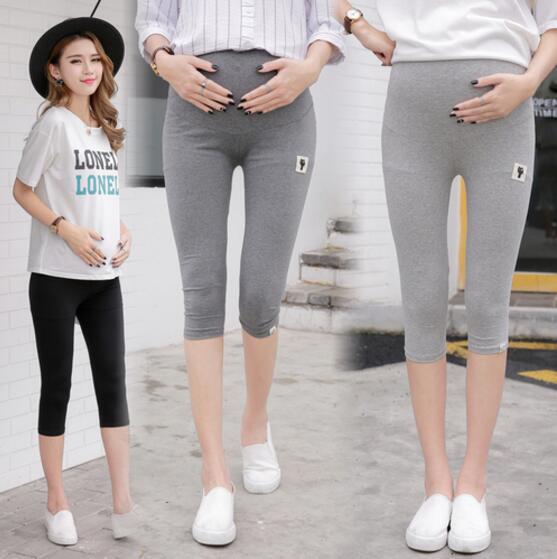 Special Offer 2023 Maternity Pants Kitten Modal Three-Quarter Pants Belly Support Pants Korean Style Maternity Leggings