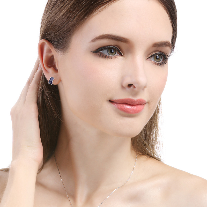 S925 pendientes de plata Corea del Sur Dongdaemun pendientes de moda simple todo partido dulce fresco pendientes al por mayor