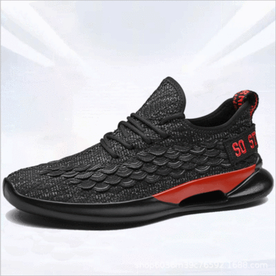 2019春季新款休閑鞋男網面透氣跑步鞋輕便防滑耐磨運動鞋壹件代發