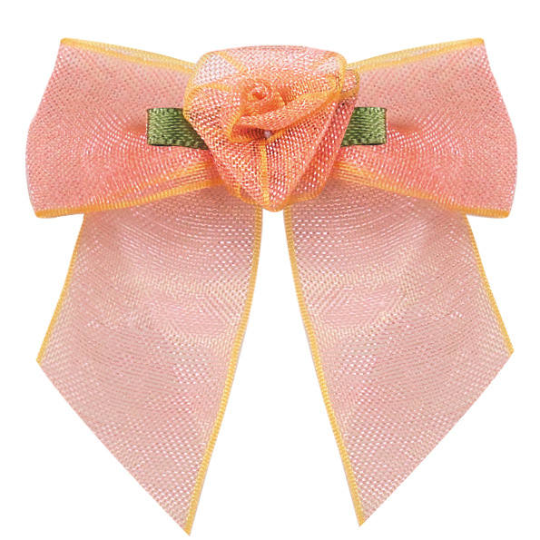 Yao Ming hecho a mano cinta arco regalo caja de joyería arco terminado ropa horquilla decoración estante de tres puntos nudo