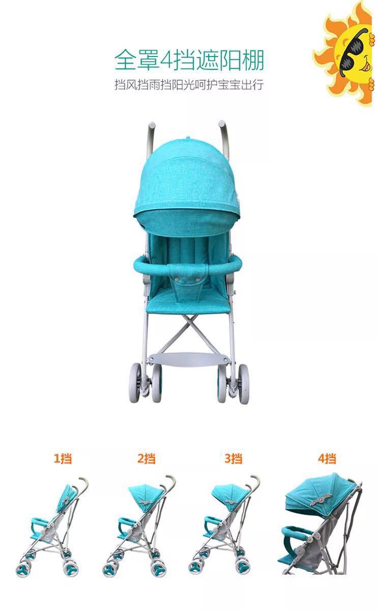 Cochecito de bebé directo de fábrica ligero plegable mentira bebé simple paraguas coche niños mini cochecito de cuatro ruedas