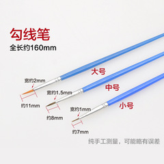 繪畫描邊筆 尖頭極細上色筆 尼龍勾線筆 水粉水彩國畫勾線筆 小號