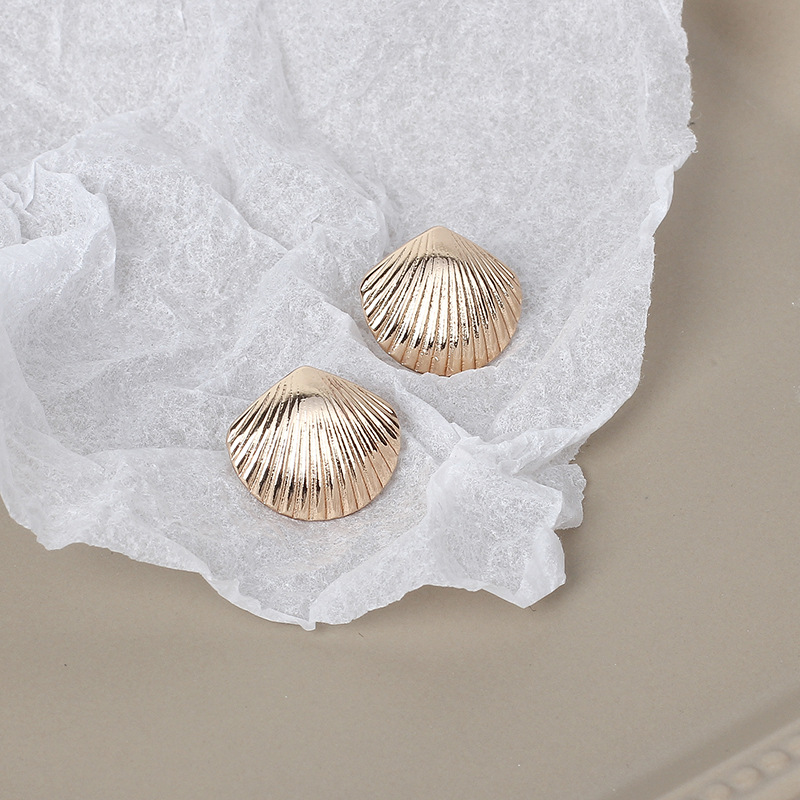 9g Weight Earrings Classification Women'S Gender Gold, Silver Color Shell Seahorse Starfish Gold Earrings 10