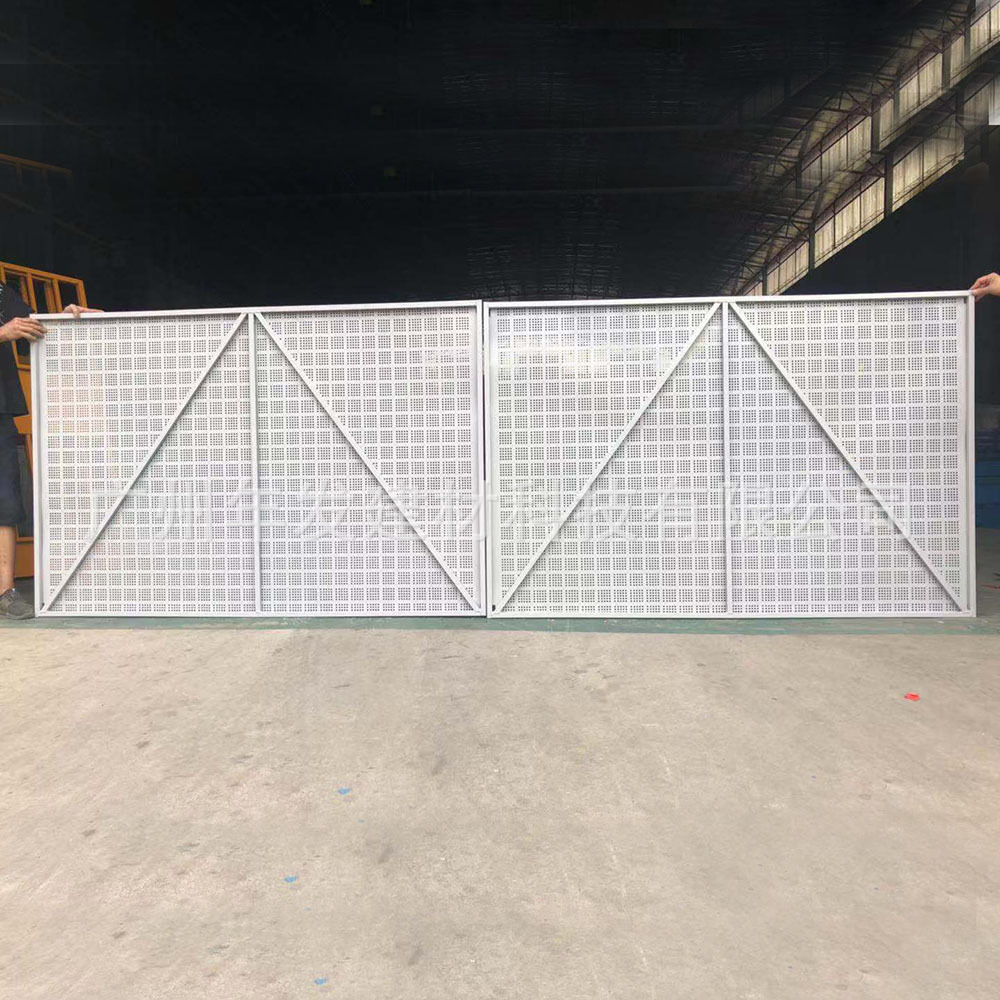 现货灰色冲孔爬架网片新型建筑外墙爬架网厂家高层安全网防护网