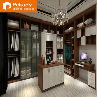 All aluminum furniture The whole house customized bedroom aluminium alloy wardrobe Simplicity modern Cloakroom Manufactor Direct selling