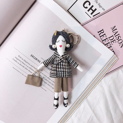 Fashion Girl Heart Play Doll Keychain Creative DIY Everlasting Flower Accessory Korean Bag Hanger Little Sister Multiple Styles
