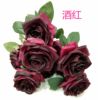 Silk cloth 10 heads French rose simulation flower wedding furnishings decorative flower bouquet vase simulation flower decorative flower