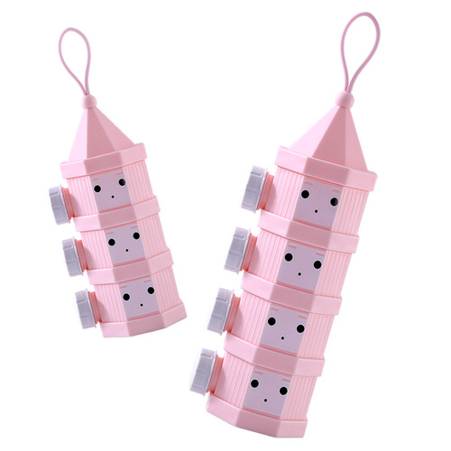 Factory direct sales portable milk powder box for outings, detachable and layered, sealed baby milk powder box wholesale