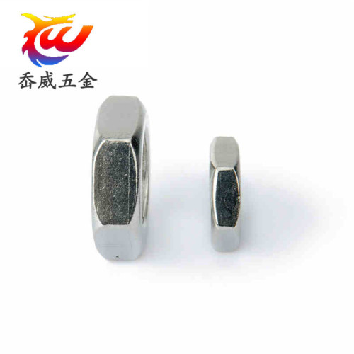 Promotional 304 stainless steel hexagonal fine thread thin nut/nut M10*1.0/M8*0.75/M6*0.75