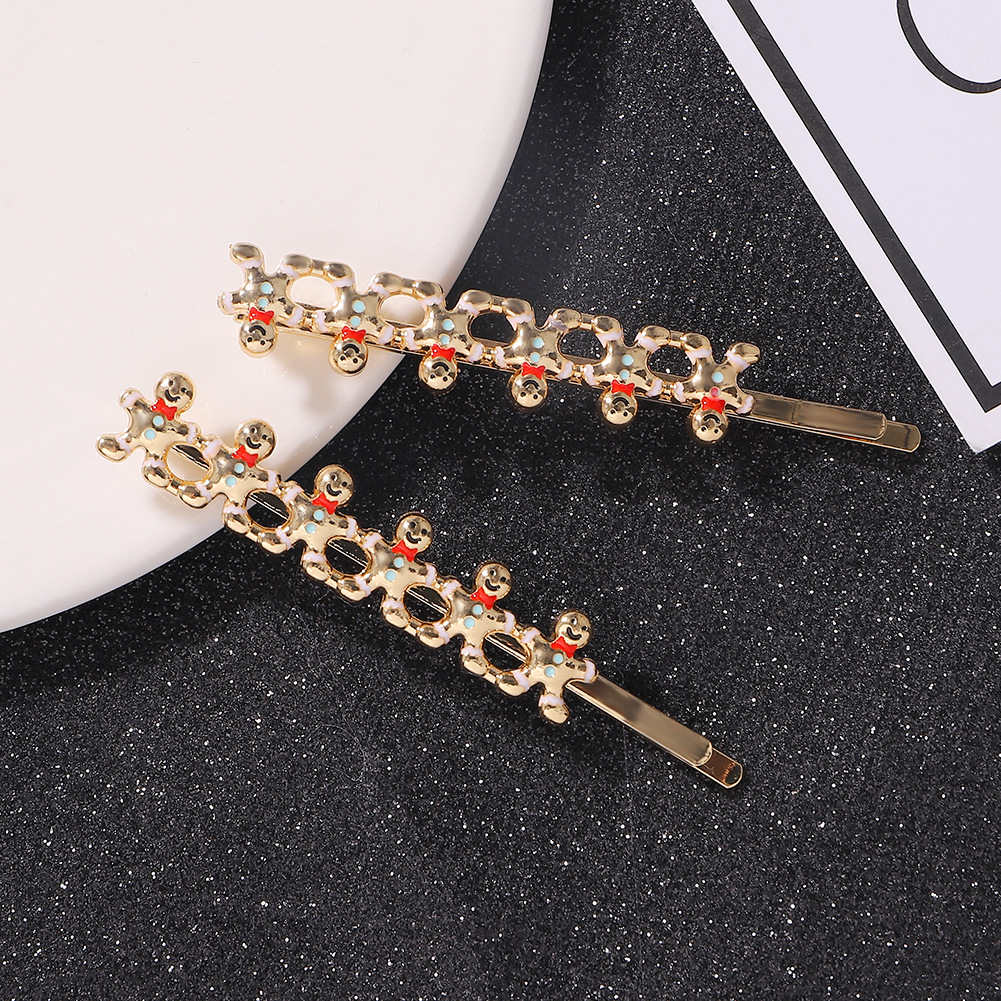 Gold Hair Clip Fashion Cartoon Word Clip Wild Side Clip Korean Xinlian Metal Hair Accessories display picture 6