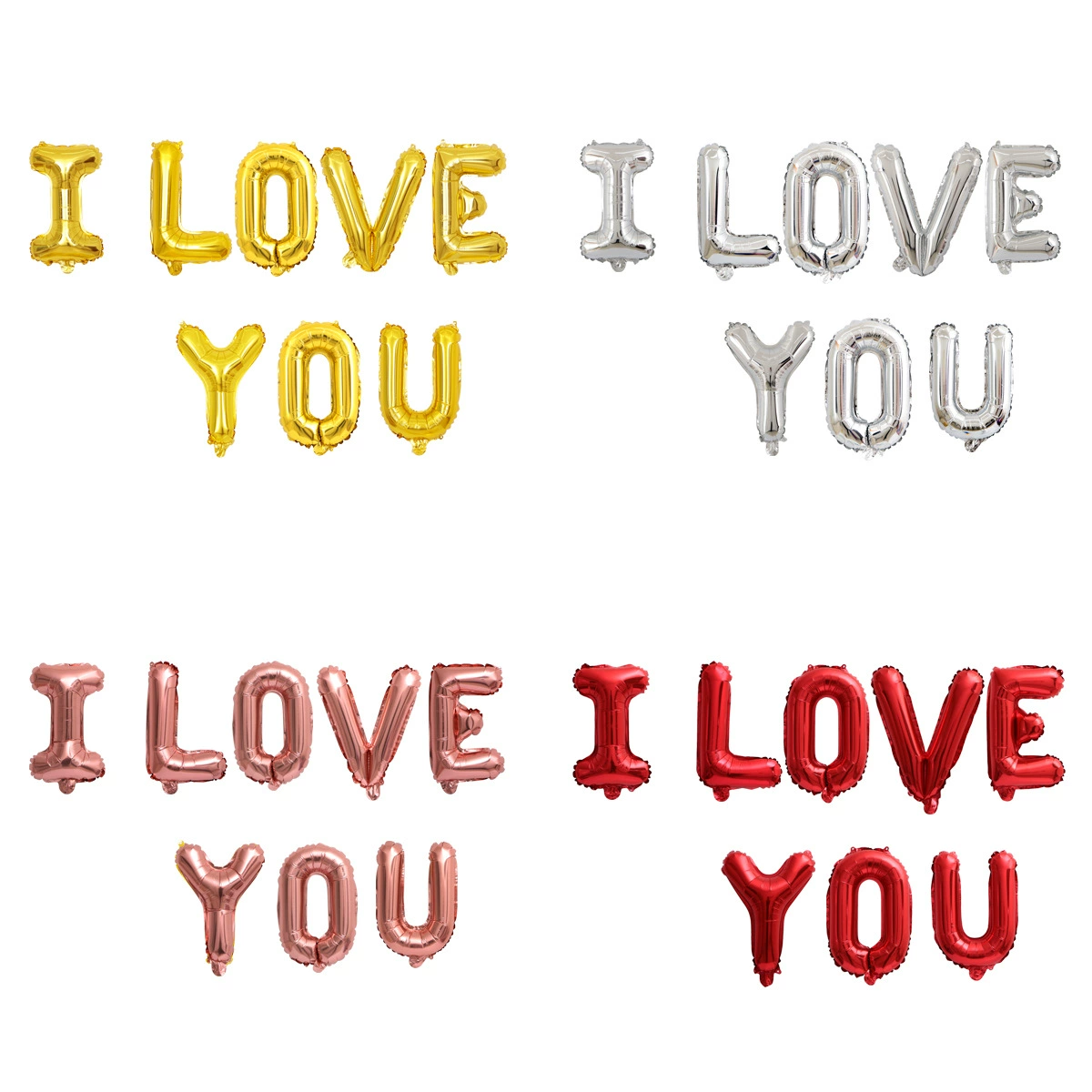 16-дюймовая имитация красивой версии набор воздушных шаров I love you, алюминиевая пленка буквы, набор для еды