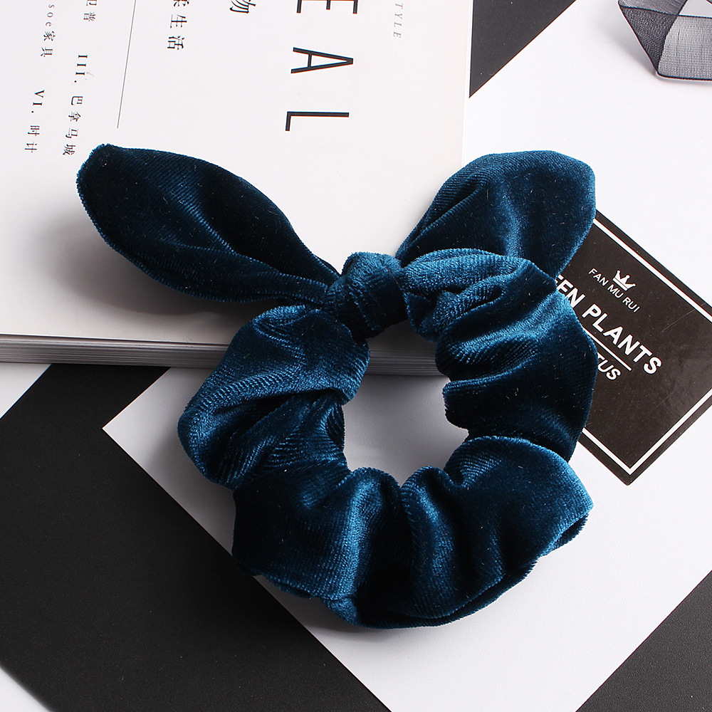 Nuevas Orejas De Conejo De Terciopelo Retro Coreano Scrunchies Baratos Al Por Mayor display picture 4