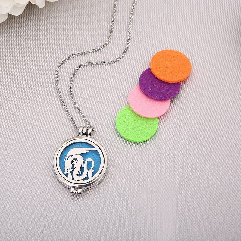 hot sale aromatherapy photo box  can open stainless steel necklace wholesale