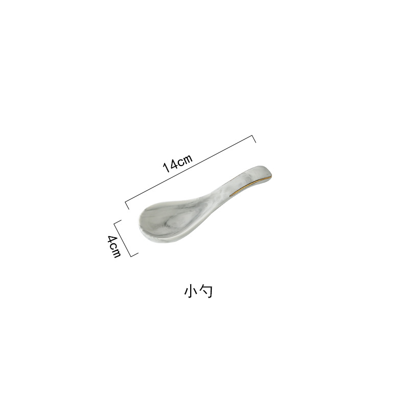 Nórdico marbling vajilla traje creativo plato de cerámica simple oro borde occidental carne plato merienda