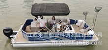 6.8m铝合金双体休闲浮筒船海滨公园旅游景区水上多功能休闲游艇