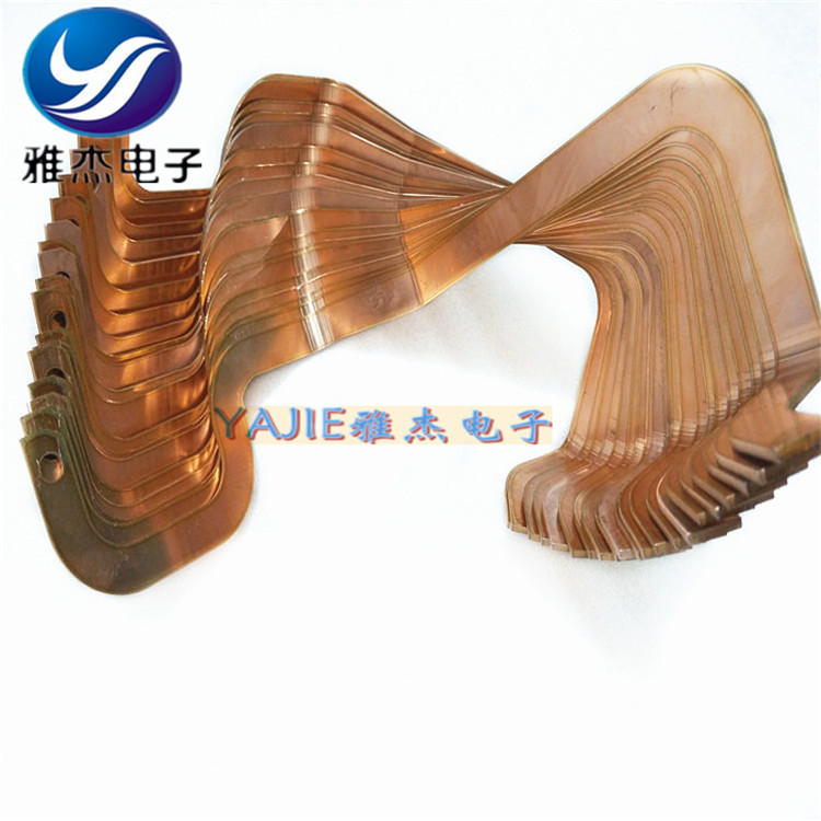 T2导电紫铜排 配电箱连接排镀锡汇流排 母排绝缘喷粉上粉加工