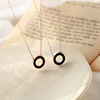 Necklace, fashionable universal chain for key bag , silver 925 sample, Korean style, simple and elegant design