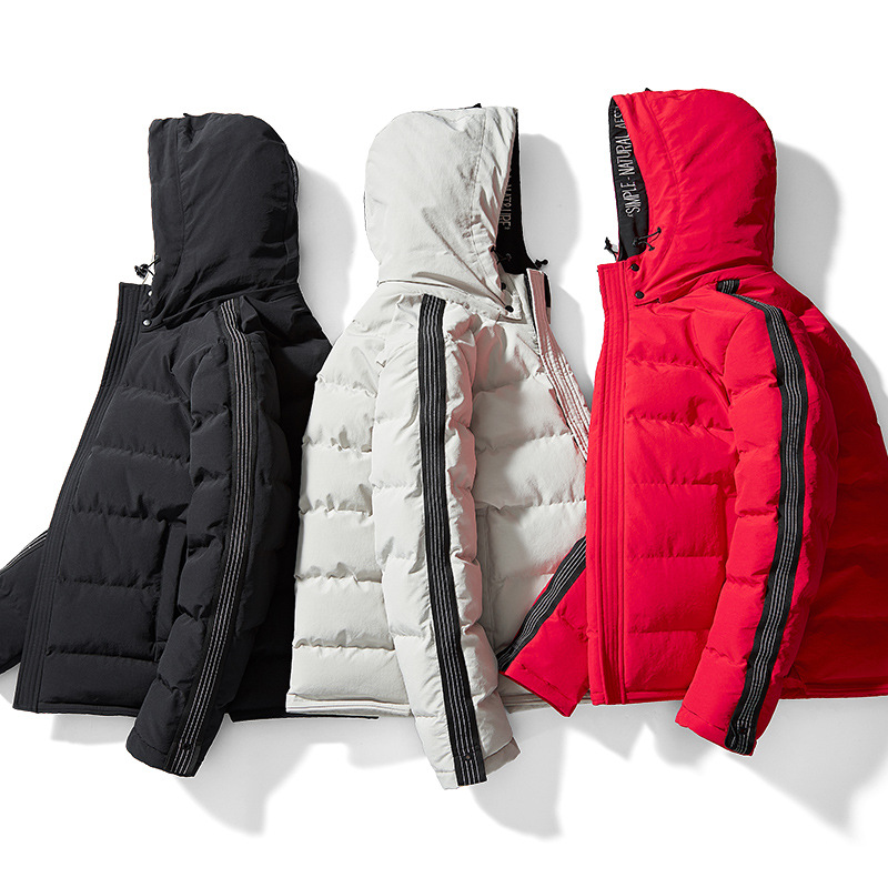 JERRY VINS |Men's cotton 2019 New products winter Hooded Embroidery letter Cotton Men's coat jacket