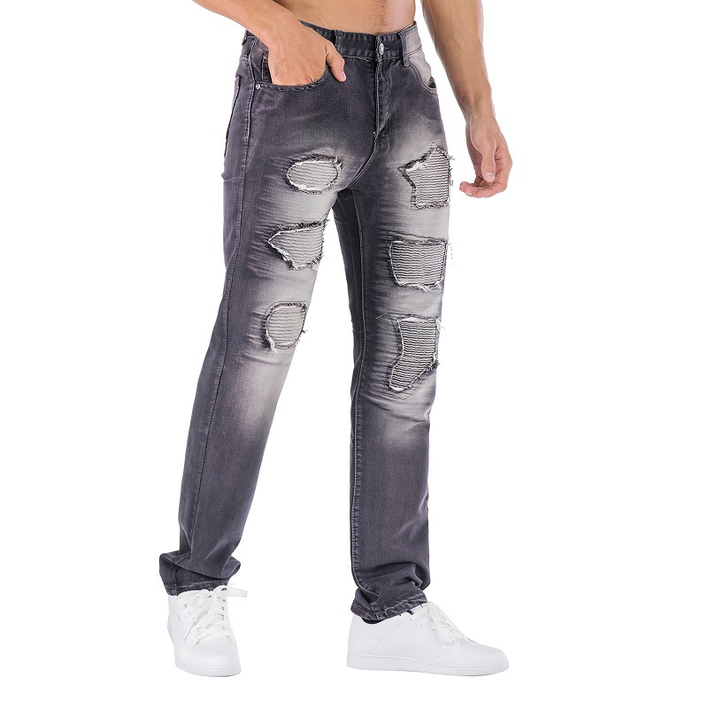 Pantalon jean coupe droite multicolore - Ref 3425811 Image 15