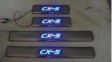适用于马自达CX-5带灯款外门槛条改装CX5迎宾踏板保护踏板