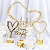 Panfan baking cake decoration beautiful gold color ribbon decorative plug -in gorgeous crystal crown queen dress